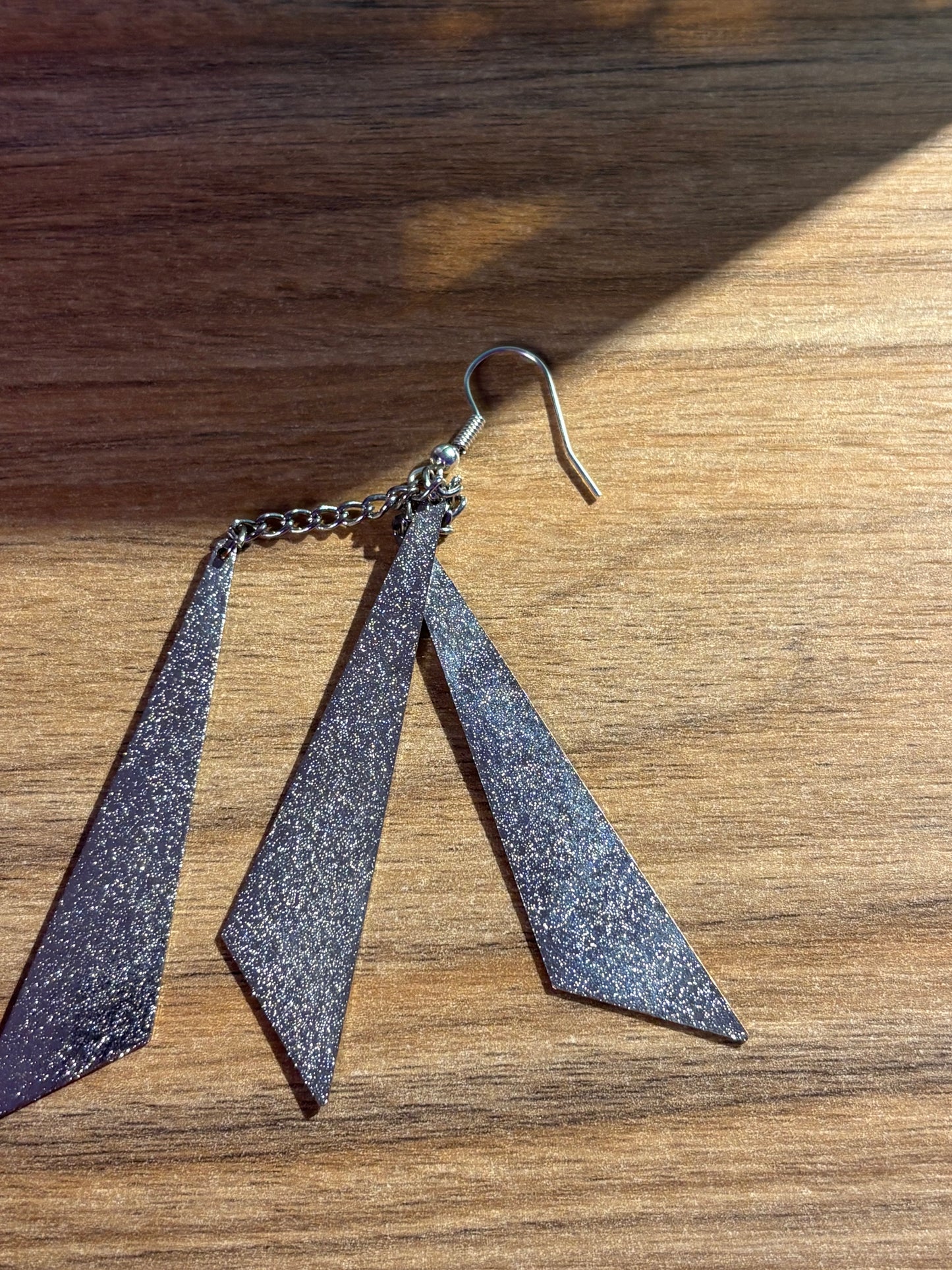 Obtuse silver earrings