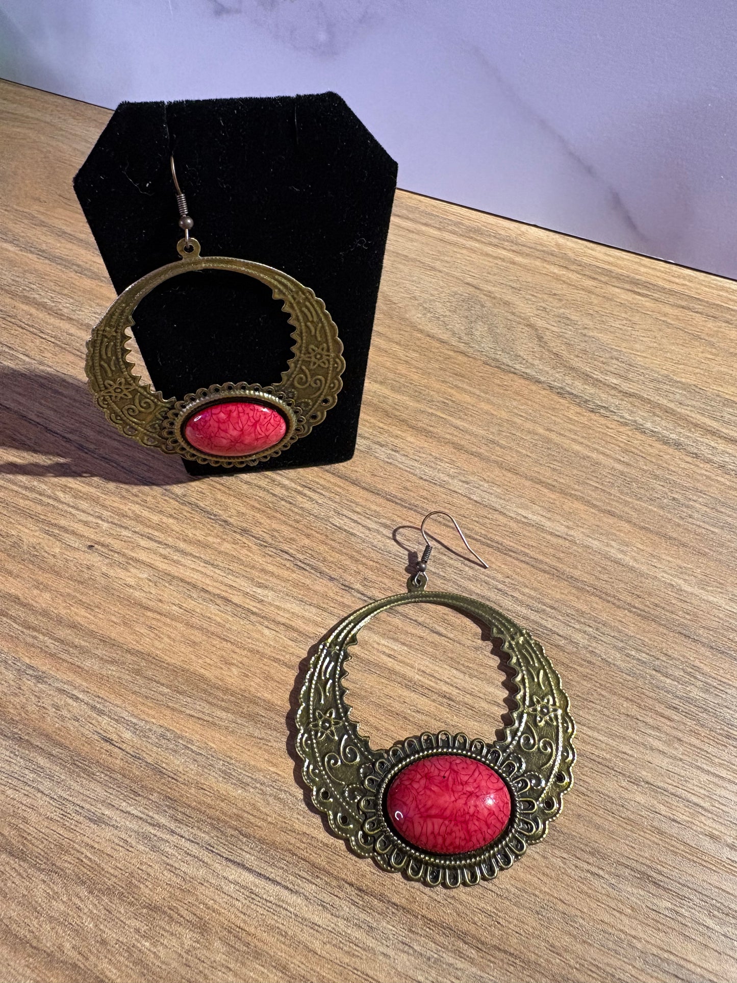 Bronze Eye Earrings